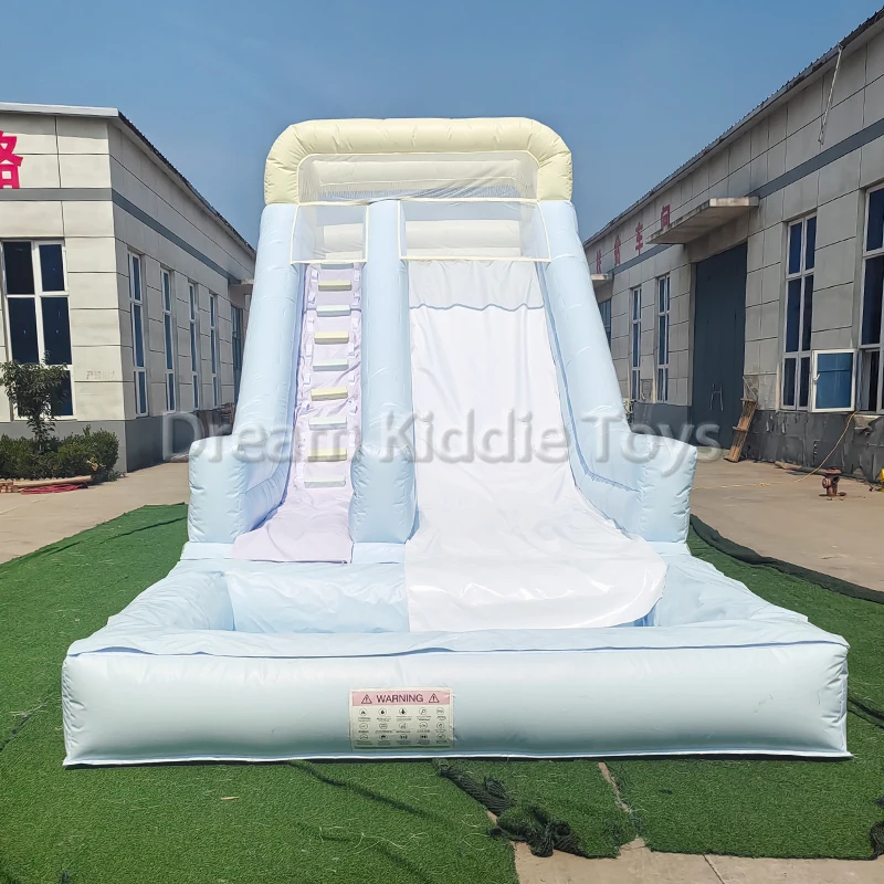 Water Slide Inflatable - Commerciële opblaasbare waterglijbaan met plonsbad, PVC,