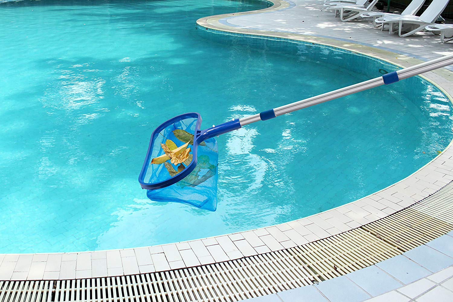 Pool Skimmer Net - Nieuwe Zwembadblad Reinigingsnet Skimmer + Telescopische