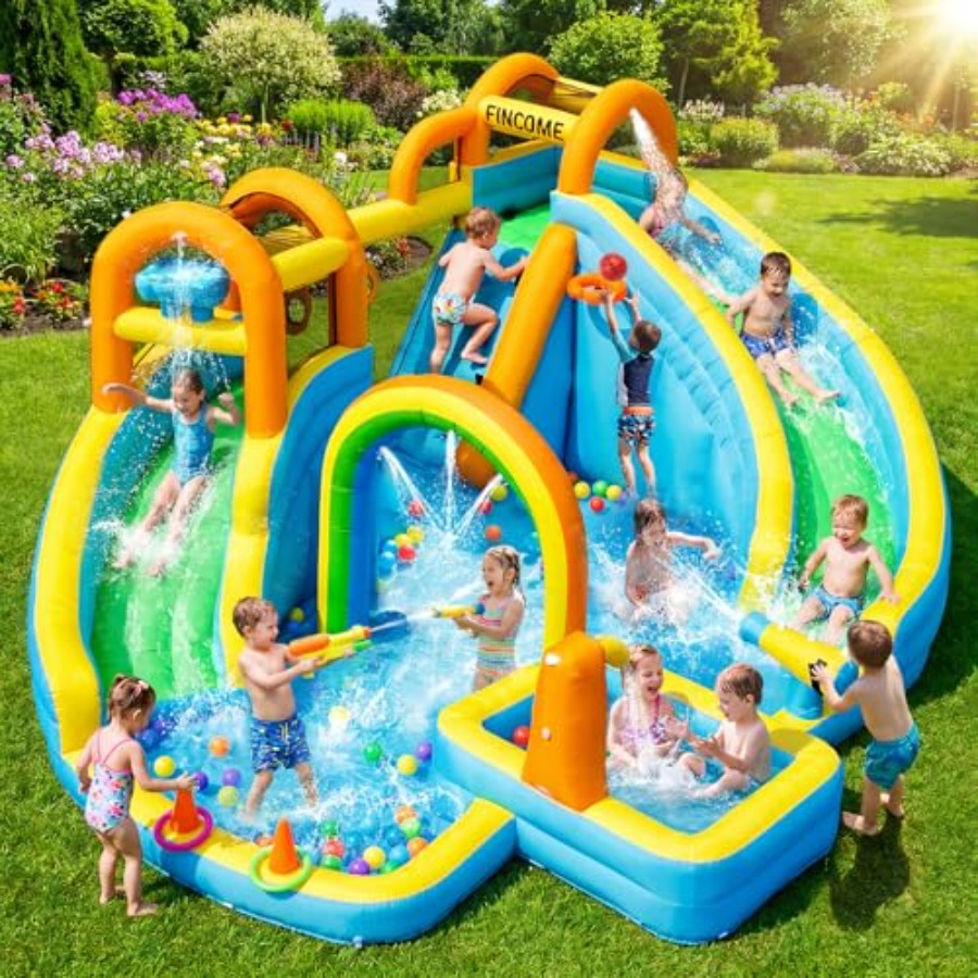 Water Slide Inflatable - Opblaasbaar waterglijbaanpark voor kinderen voor in