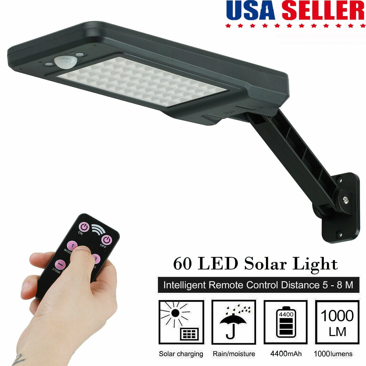 Pool Light Solar Rechargeable - Wandlamp op zonne-energie, 60 lumen, waterdicht