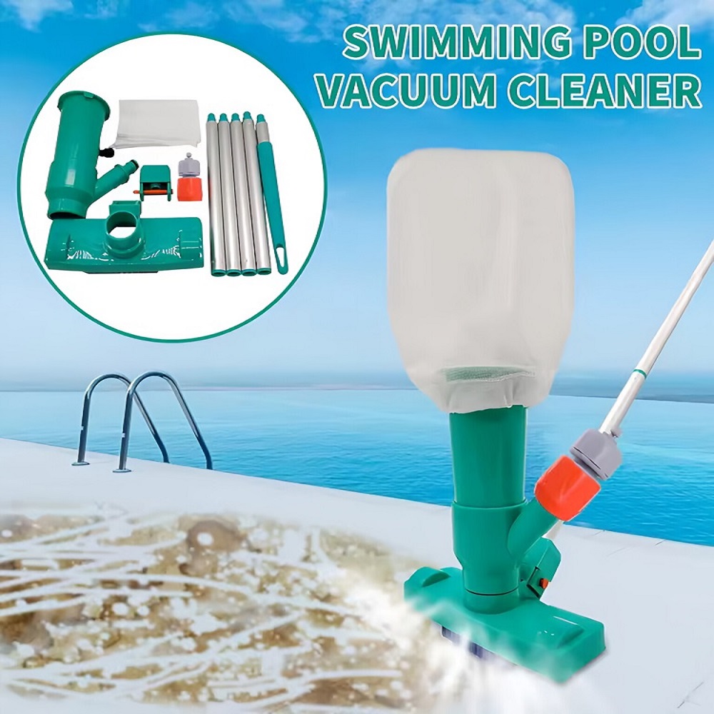 Pool Vacuum Manual - Onderwater-zwembadstofzuiger met borstel, zwembad- en spa-reinigingsaccessoire