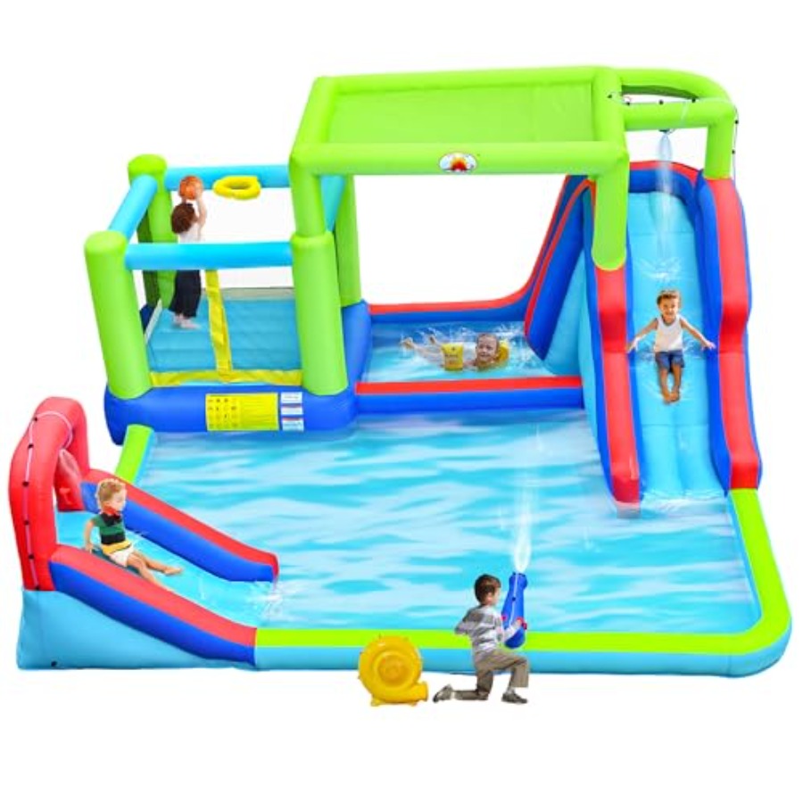 Water Slide Inflatable - Opblaasbare waterglijbaan waterpark voor buitengebruik, PVC