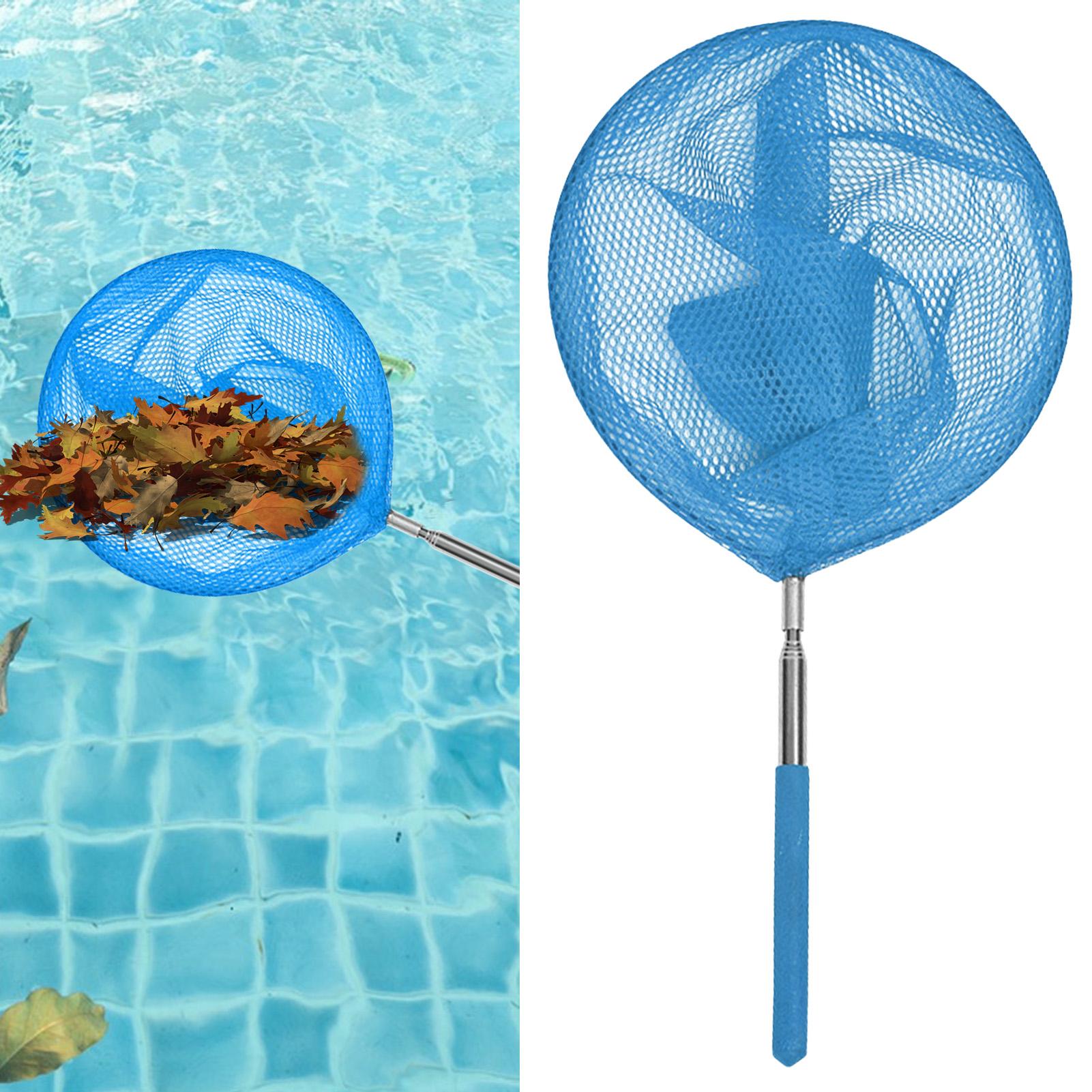 Pool Skimmer Net - Zwembadskimmernet met telescopische paal Roestvrijstalen visnetten
