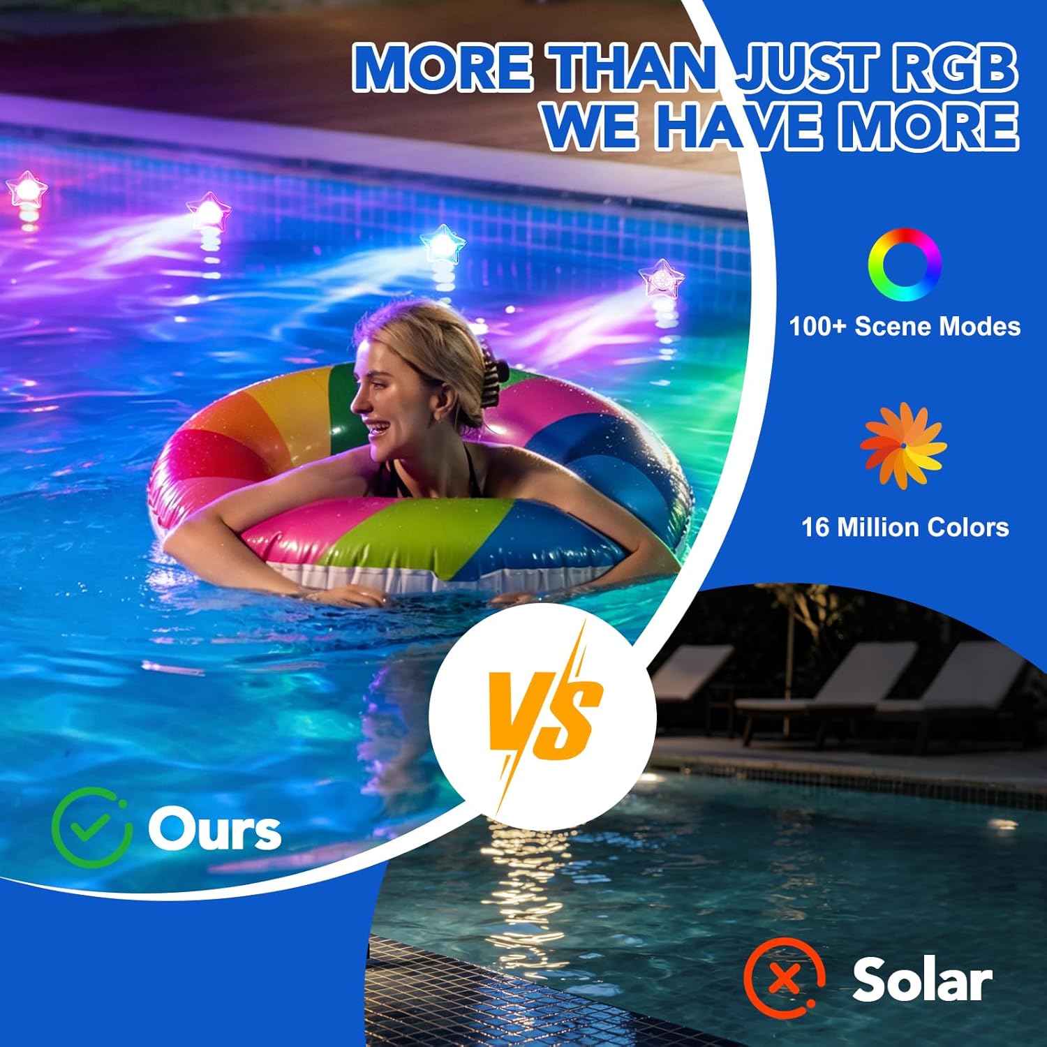 Zonne-zwembadverlichting voor  - Pool Light Solar Rechargeable recensie en prijs