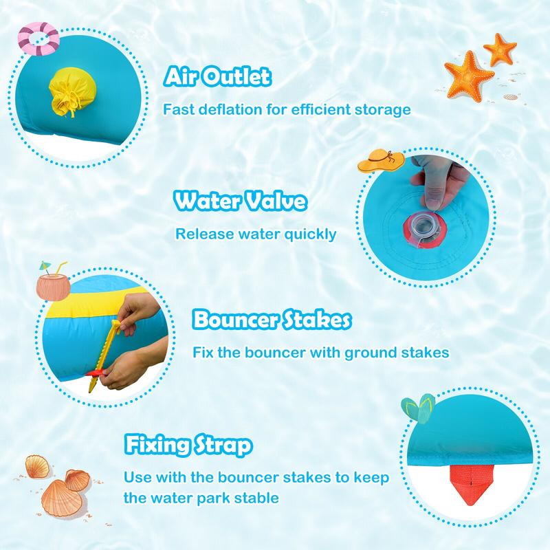 Opblaasbaar waterpark springka - Water Slide Inflatable recensie en prijs