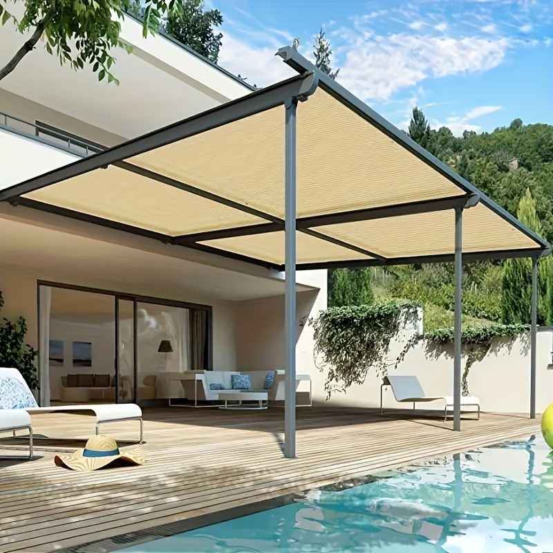 Beige zonneschermnet, eenvoudi - Pool Skimmer Net recensie en prijs