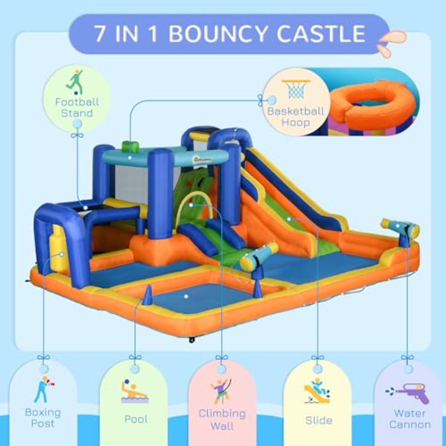 Opblaasbare waterglijbaan 7-in - Water Slide Inflatable recensie en prijs