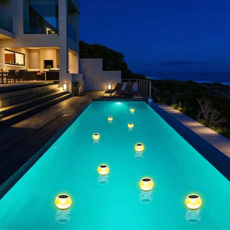 Zonne-aangedreven drijvende zw - Pool Light Solar Rechargeable recensie en prijs