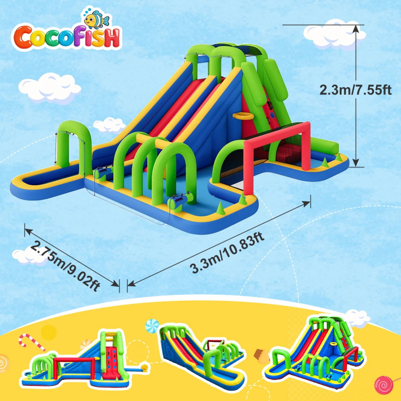 Cocofish Groot Opblaasbaar Wat - Water Slide Inflatable recensie en prijs