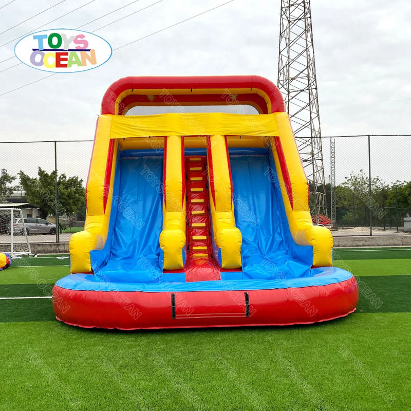Rode Gele Blauwe Drievoudige B - Water Slide Inflatable recensie en prijs
