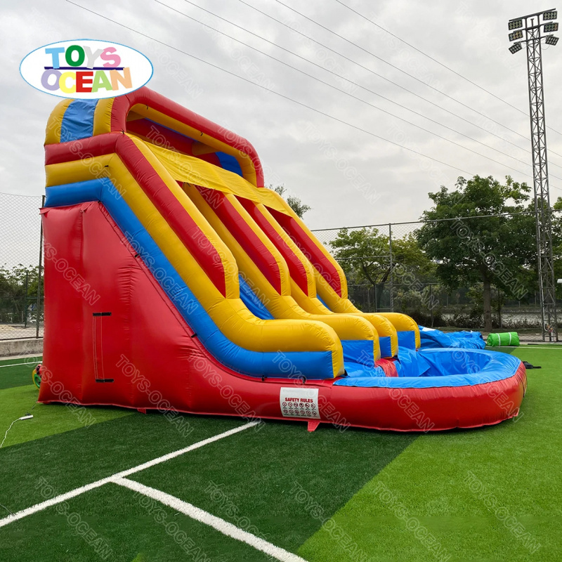 Rode Gele Blauwe Drievoudige B - Water Slide Inflatable recensie en prijs