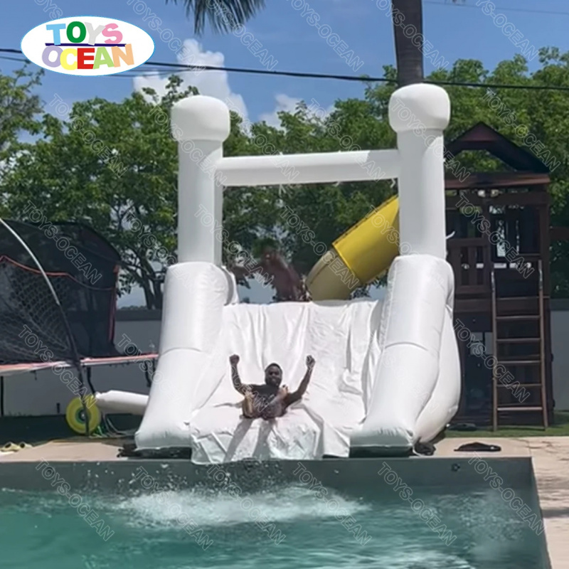 Aangepaste witte waterglijbaan - Water Slide Inflatable recensie en prijs